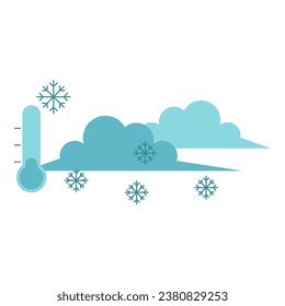Winter storm natural disaster element. Vector illustration with natural disaster theme and flat vector style. Editable vector.