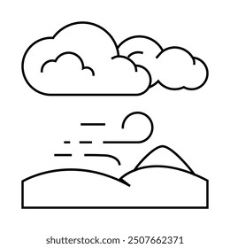 winter storm weather line icon vector. winter storm weather sign. isolated contour symbol black illustration
