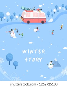 Winter story illustration