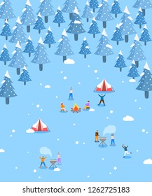 Winter story illustration