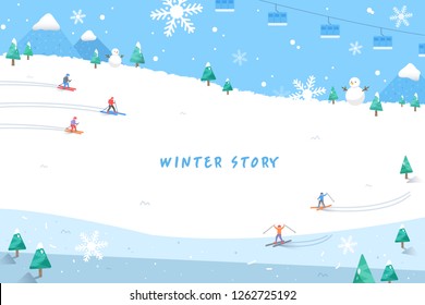 Winter story illustration