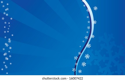 Winter Style Background. Blue Color.