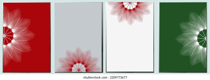 Winter style.Vector set of abstract creative backgrounds in minimal trendy style with space for text - design templates for social media stories also can be used for card, cover, invitation