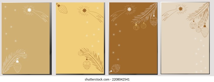 Winter style.Vector set of  creative backgrounds in minimal trendy style with space for text - design templates for social media stories also can be used for card, cover, invitation, background