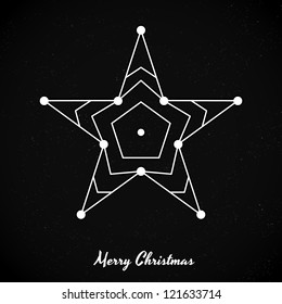 Winter stylish background with star