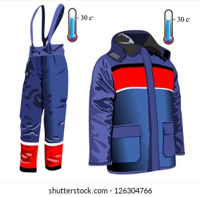  winter suit consisting of a jacket and trousers