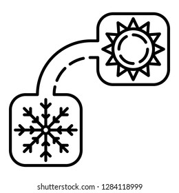 Winter summer conditioner icon. Outline winter summer conditioner vector icon for web design isolated on white background