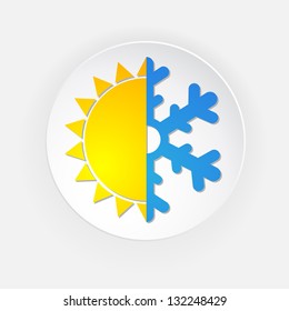 winter and summer icon/ symbol