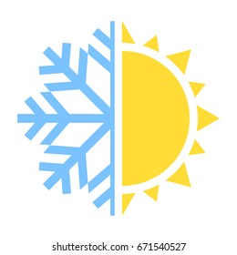 winter and summer icon. Vector illustration