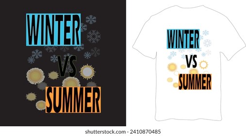 diseño de camisetas de texto en verano invernal