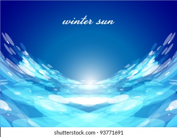 winter sun abstract illustration