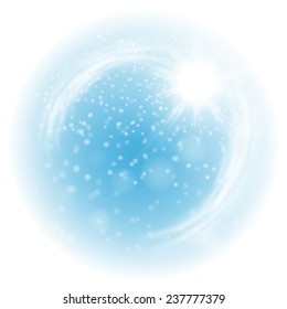 Winter sunny day background. EPS10 vector.