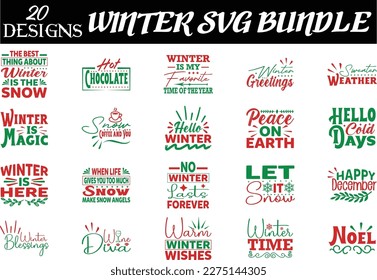 WINTER SVG BUNDLE, WINTER SVG DESIGN