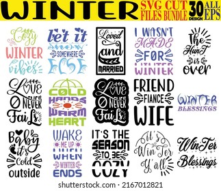 Winter  SVG Cut Files Bundle