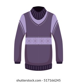 winter sweater clothes isolated icon