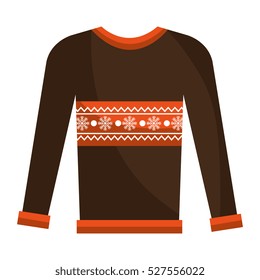 winter sweater clothes isolated icon