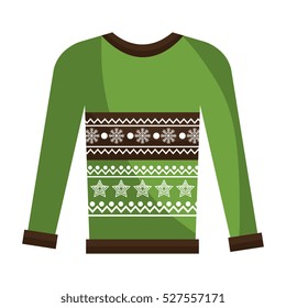 winter sweater clothes isolated icon