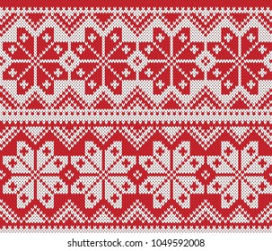 Winter Sweater Design. Fairisle Seamless Knitting Pattern