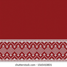 Winter Sweater Design. Fairisle Seamless Knitting Pattern