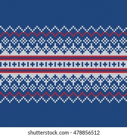 Winter Sweater Design. Fairisle Seamless Knitting Pattern