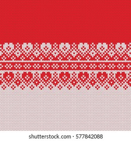 Winter Sweater Design. Fairisle Seamless Knitting Pattern