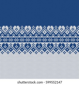Winter Sweater Design. Fairisle Seamless Knitting Pattern