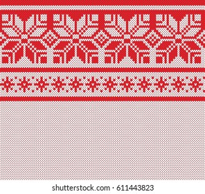 Winter Sweater Design. Fairisle Seamless Knitting Pattern