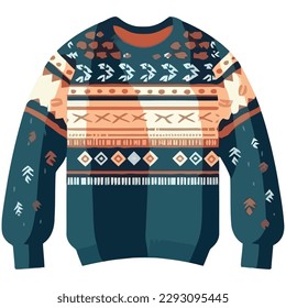 diseño de suéter de invierno sobre blanco