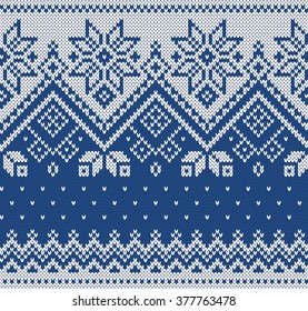 Winter Sweater Design. Seamless Knitting Pattern