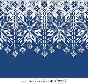 Winter Sweater Design. Seamless Knitting Pattern