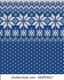 Winter Sweater Design. Seamless Knitting Pattern