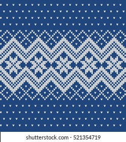 Winter Sweater Design. Seamless Knitting Pattern