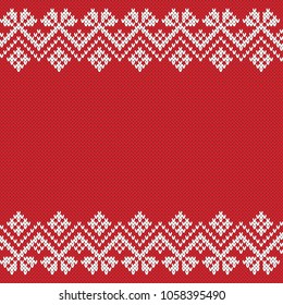 Winter Sweater Fairisle Design. Seamless Knitting Pattern