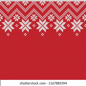 Winter Sweater Fairisle Design. Seamless Knitting Pattern