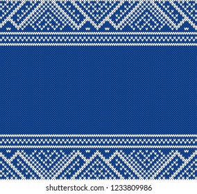 Winter Sweater Fairisle Design. Seamless Knitting Pattern