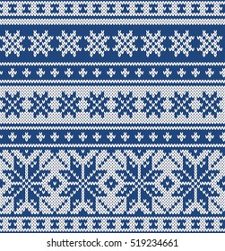 Winter Sweater Fairisle Design. Seamless Knitting Pattern