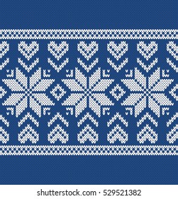 Winter Sweater Fairisle Design. Seamless Knitting Pattern