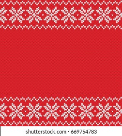 Winter Sweater Fairisle Design. Seamless Knitting Pattern