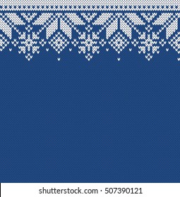 Winter Sweater Fairisle. Seamless Knitting Pattern