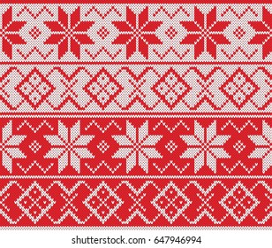 Winter Sweater Fairisle. Seamless Knitting Pattern