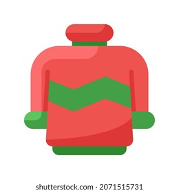 icono de estilo plano de suéter de invierno. ilustración vectorial para diseño gráfico, sitio web, aplicación. tema de navidad. EPS 10