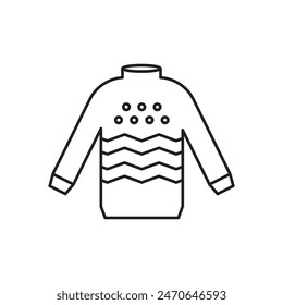winter sweater icon design, isolated on white background, vector illustration