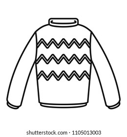 Winter sweater icon. Outline illustration of winter sweater vector icon for web design isolated on white background