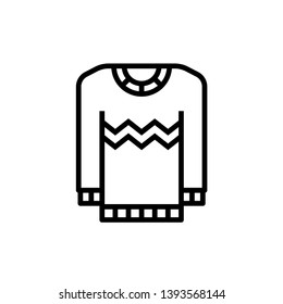 Winter Sweater Icon Outline Vector