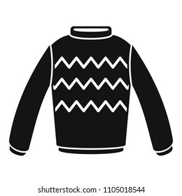 Winter sweater icon. Simple illustration of winter sweater vector icon for web design isolated on white background