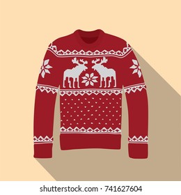 Winter sweater icon, vector illustration design. Winter collection.