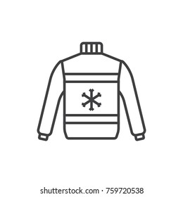 Winter sweater line icon.