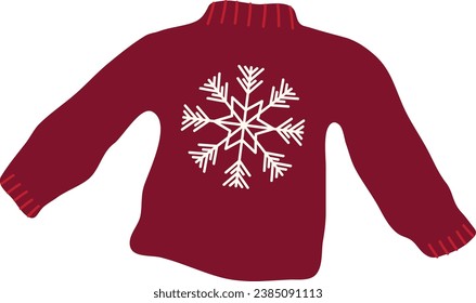 Winter Sweater Set Warm Season Clothes. Autumn and winter pattern border design. Cute and cozy vector seamless repeat banner. Illustration of Winter, Christmas .Vector illustration of Jumper 