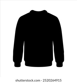 Winter sweater silhouette vector illustration on white background


