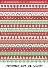 Winter sweater styled seamless pattern